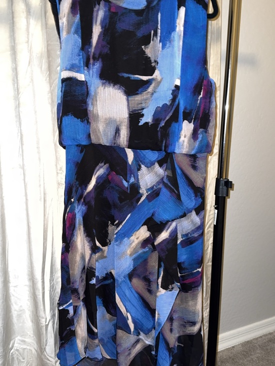 Dkny Dresses & Skirts - DKNY Abstract Brushstroke Blue Maxi Skirt
